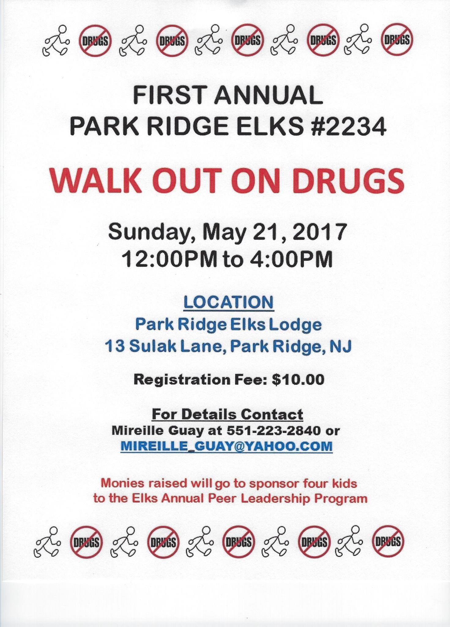 walk out on drugs event